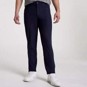 VRST Mens 5 Pockets Slim Fit Golf Performance Pants Moisture‎ Wick Blue XL 40x30